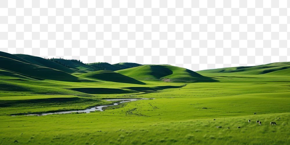 PNG Grassland sky landscape outdoors. AI generated Image by rawpixel.