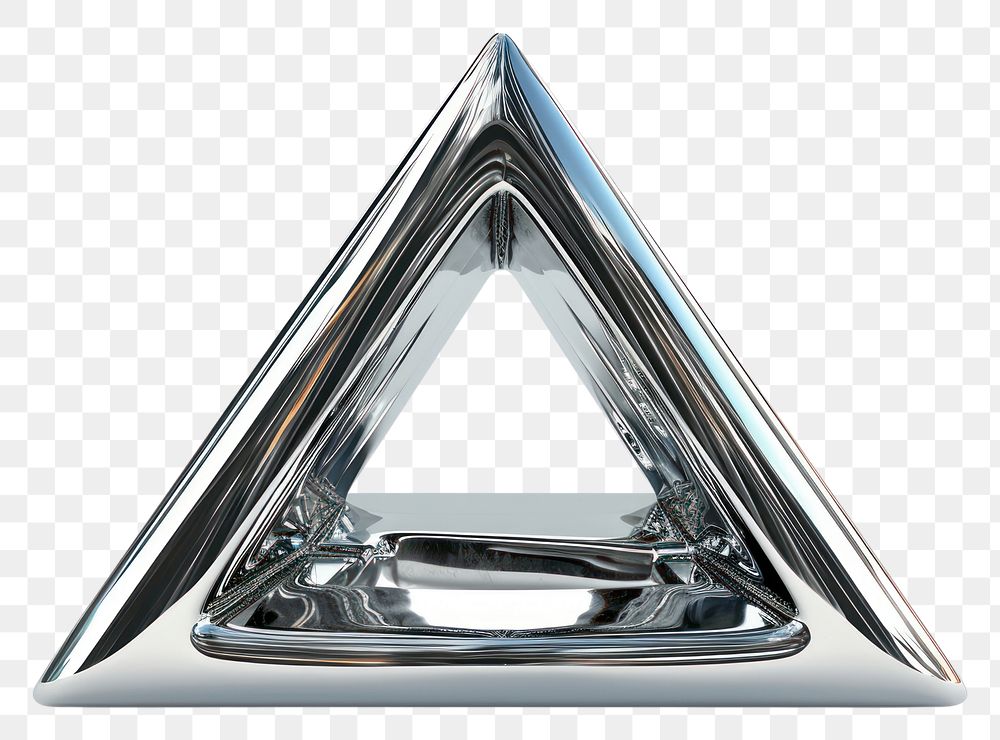 PNG Triangle Chrome material triangle white background weaponry.