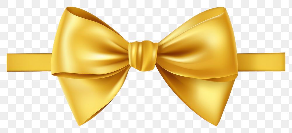 PNG Golden ribbon bow white background celebration accessories.