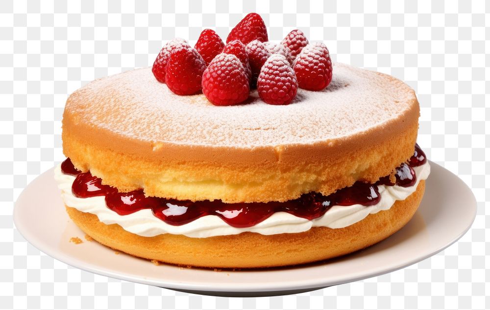 PNG Victoria Sponge Cake dessert cake raspberry.