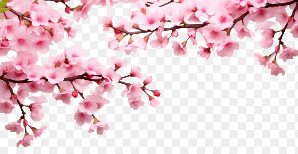 PNG  Cherry blossom branches backgrounds outdoors flower. AI generated Image by rawpixel.