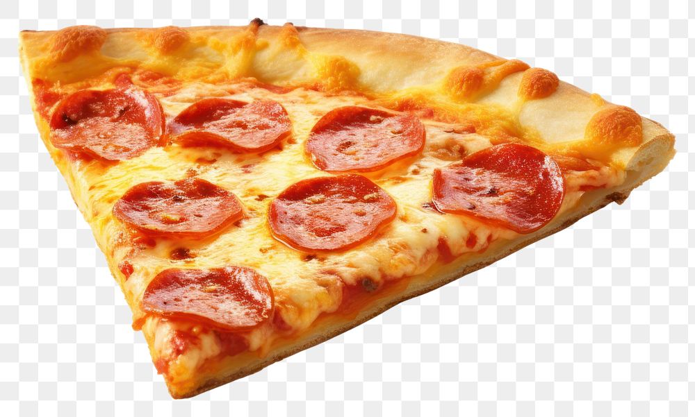 PNG Pizza slice food white background pepperoni.