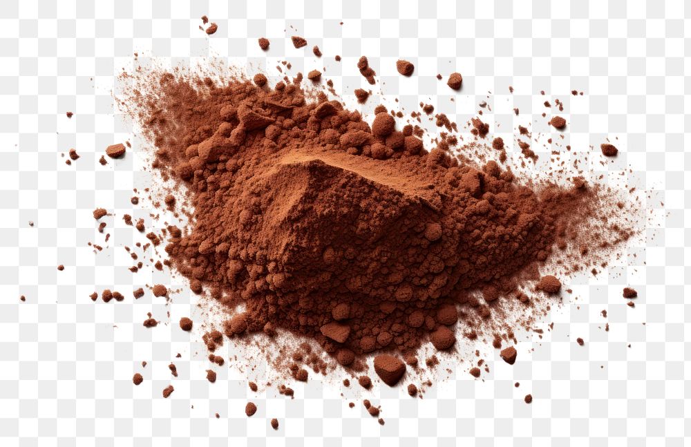 PNG Cocoa powder white background ingredient chocolate.