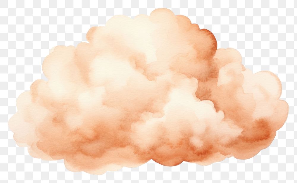 PNG  Beige cloud smoke sky white background.
