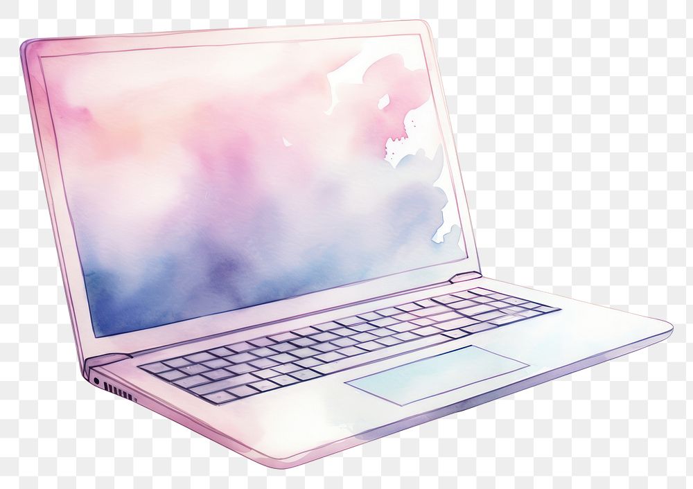 PNG Laptop computer white background portability.