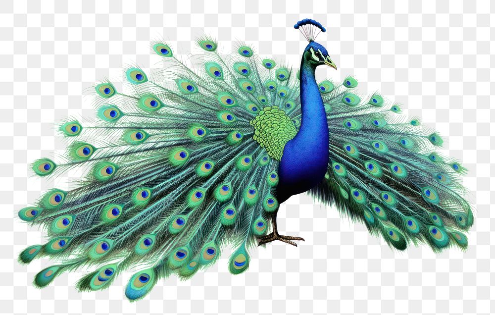 PNG  Peacock animal bird tail.