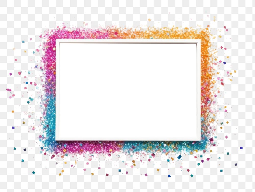 PNG  Colorful glitter border frame paper backgrounds celebration. AI generated Image by rawpixel.