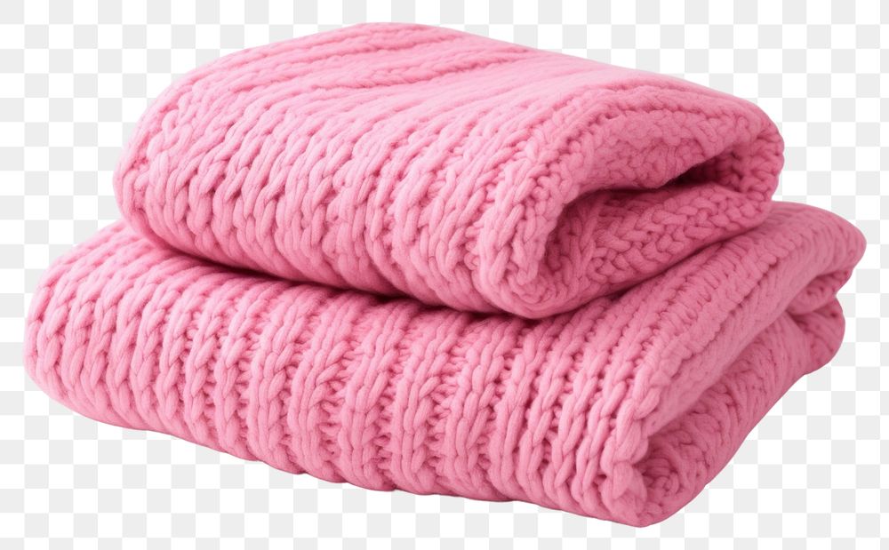 PNG Pink knitted blankets sweater towel material.
