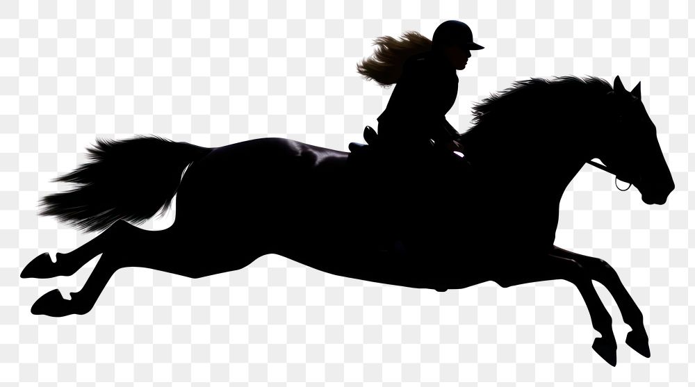 PNG Horse riding horse silhouette mammal.