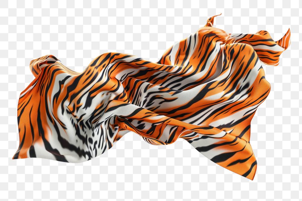 PNG Tiger pattern fabric textile white background accessories.