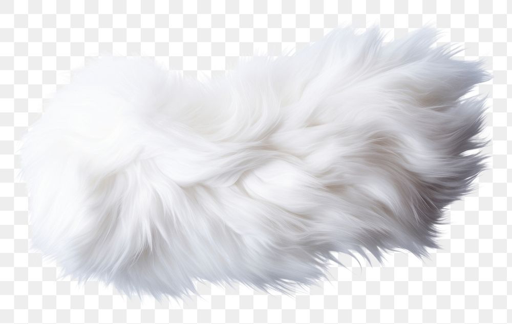 PNG White fur fabric textile white background accessories.