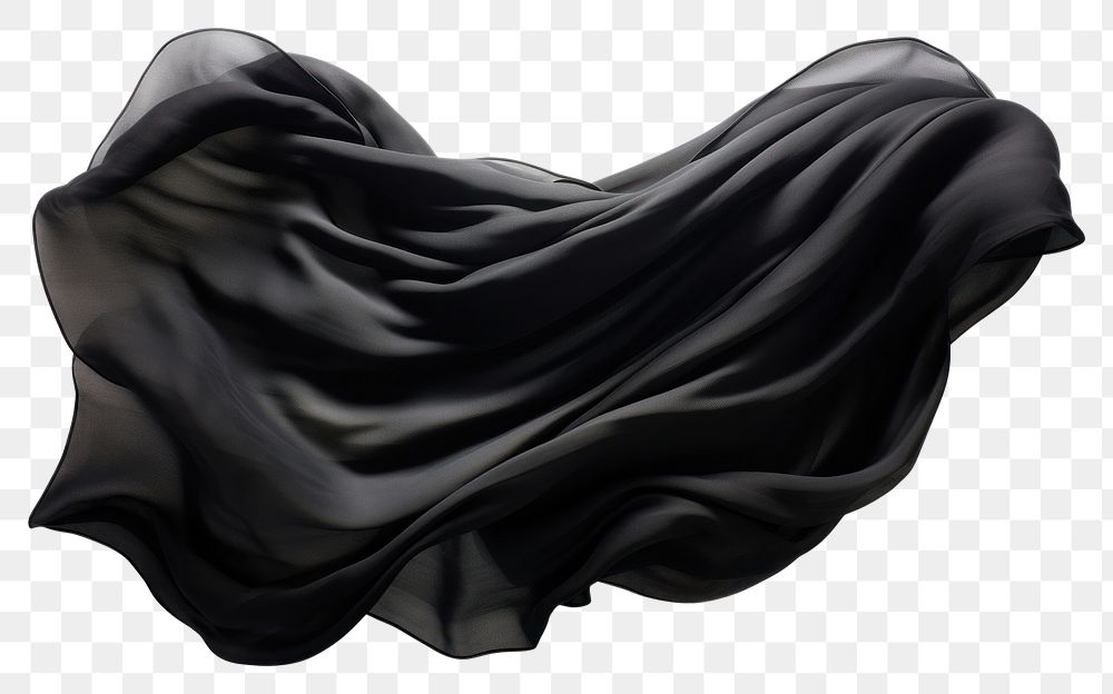 PNG Black Wool fabric textile silk white background.