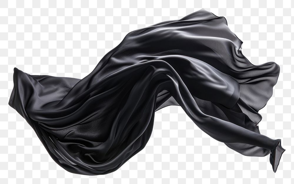 PNG Black textile silk white | Premium PNG - rawpixel