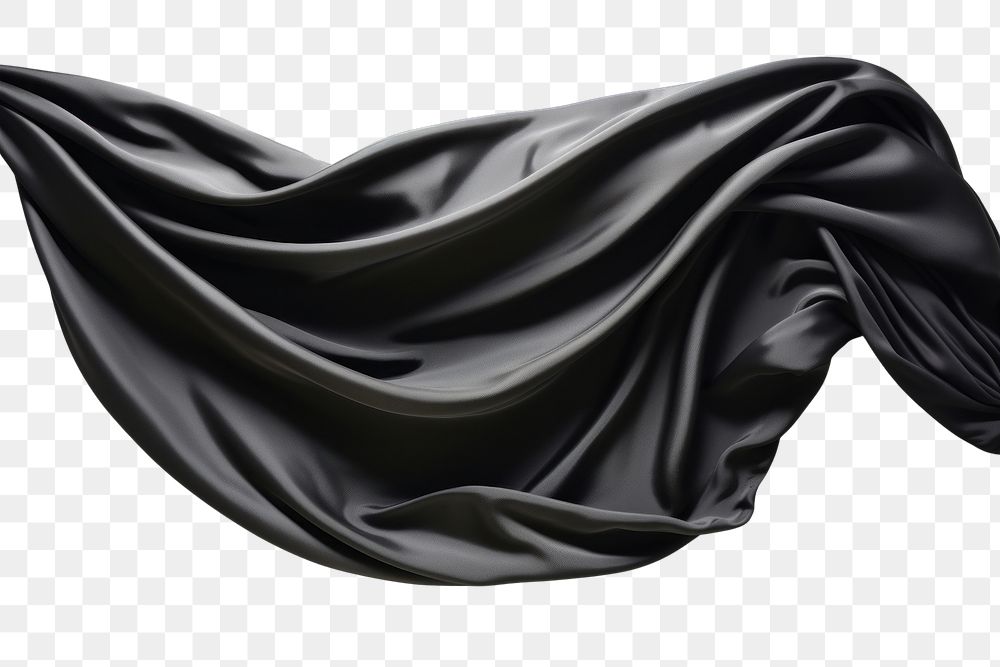 PNG Black silk fabric textile white monochrome.