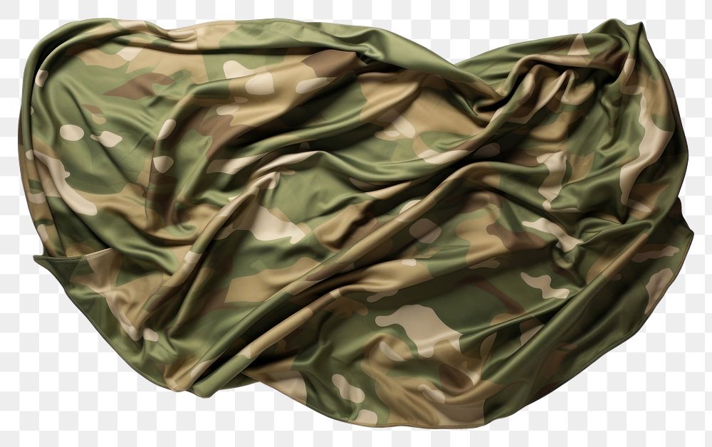 PNG Camouflage pattern on fabric military textile white background.