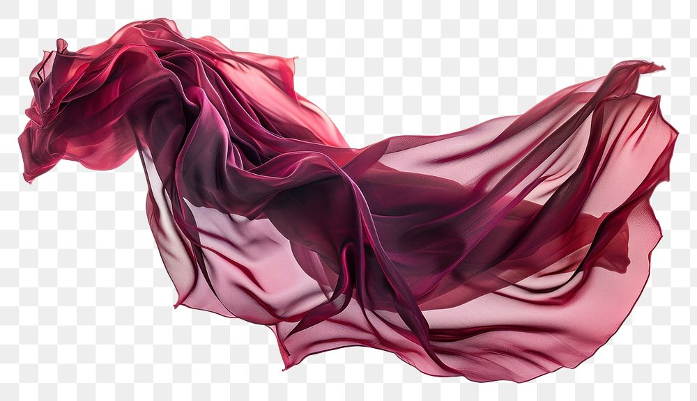 PNG Red wine textile silk white background.