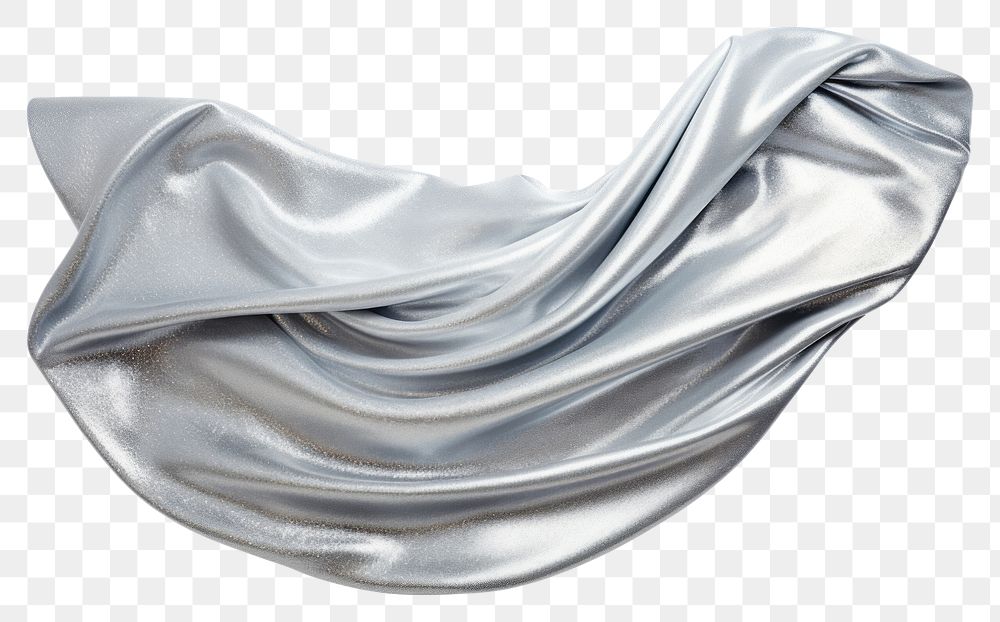 PNG  Silver glitter fabric textile white background aluminium.