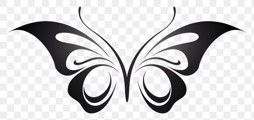 PNG Butterfly animal white logo.