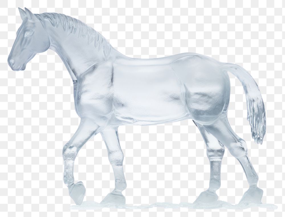 PNG  Horse frosted ice animal mammal white.