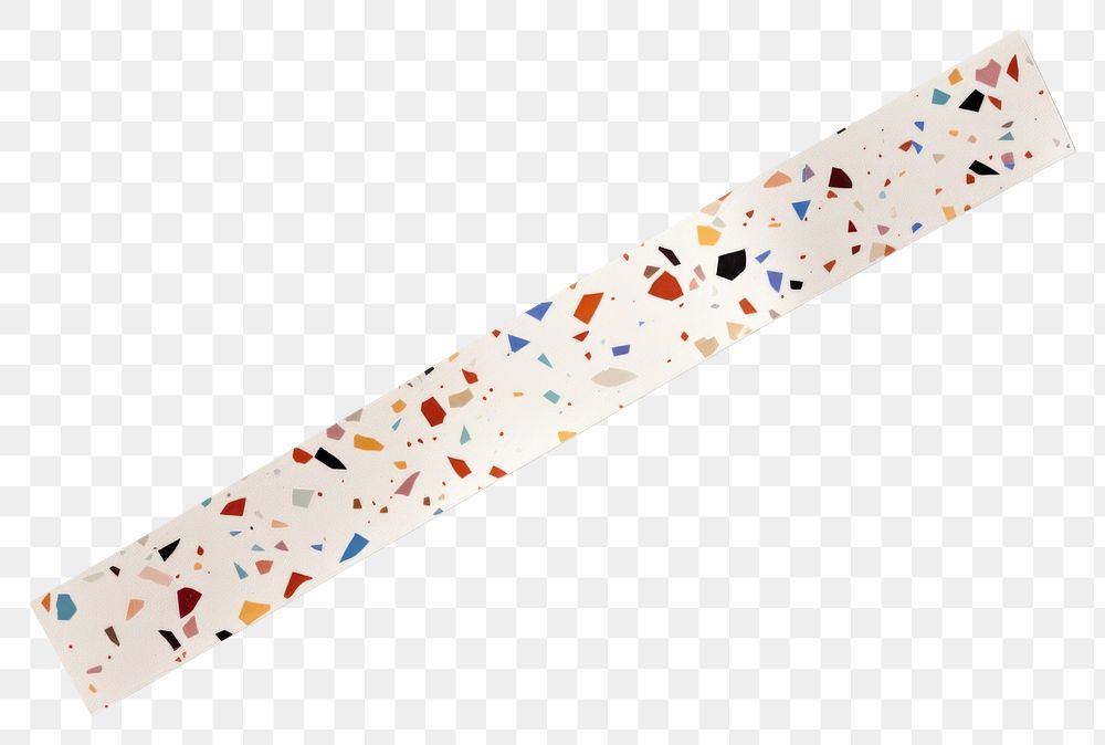 PNG  Classic terrazzo pattern adhesive strip white background accessories sprinkles. AI generated Image by rawpixel.