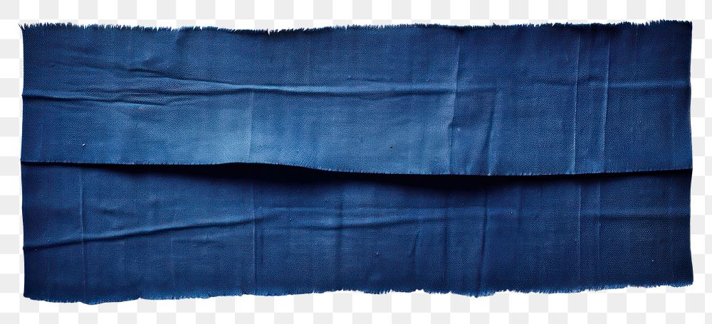 PNG  Dark blue cloth textile adhesive strip denim white background rectangle. AI generated Image by rawpixel.
