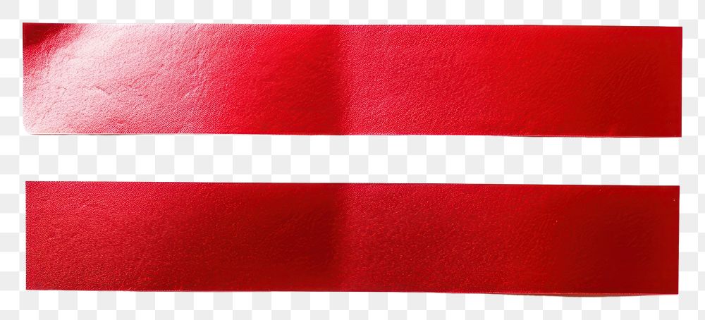 PNG  Glossy red foil adhesive strip white background accessories rectangle. AI generated Image by rawpixel.