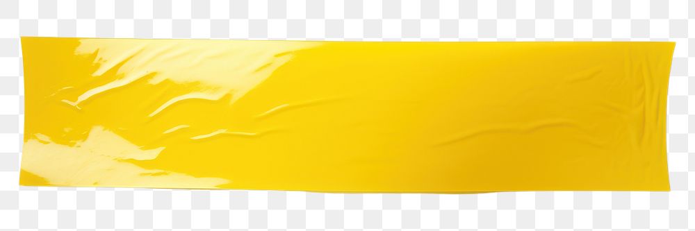 PNG Glossy yellow vinyl adhesive strip paper white background rectangle. AI generated Image by rawpixel.