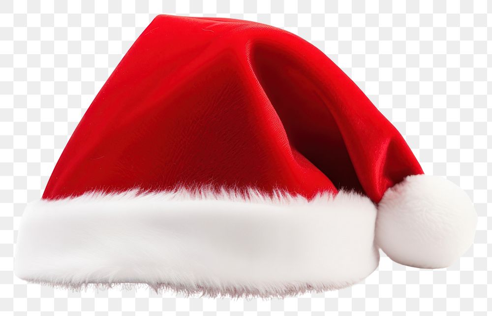 PNG Red santa claus hat white celebration decoration.