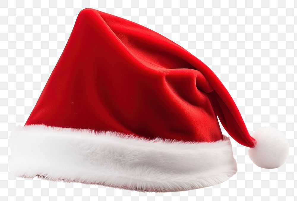 PNG Red santa claus hat white celebration decoration.