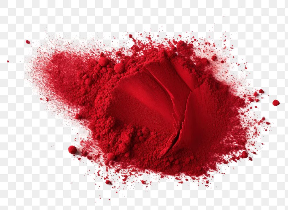 PNG Pigment powder red white background splattered.