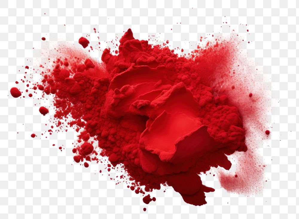 PNG Pigment powder red splattered exploding.