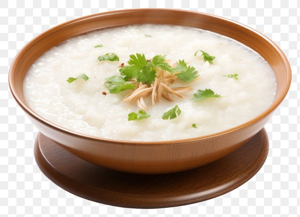 PNG Rice porridge food meal dish.