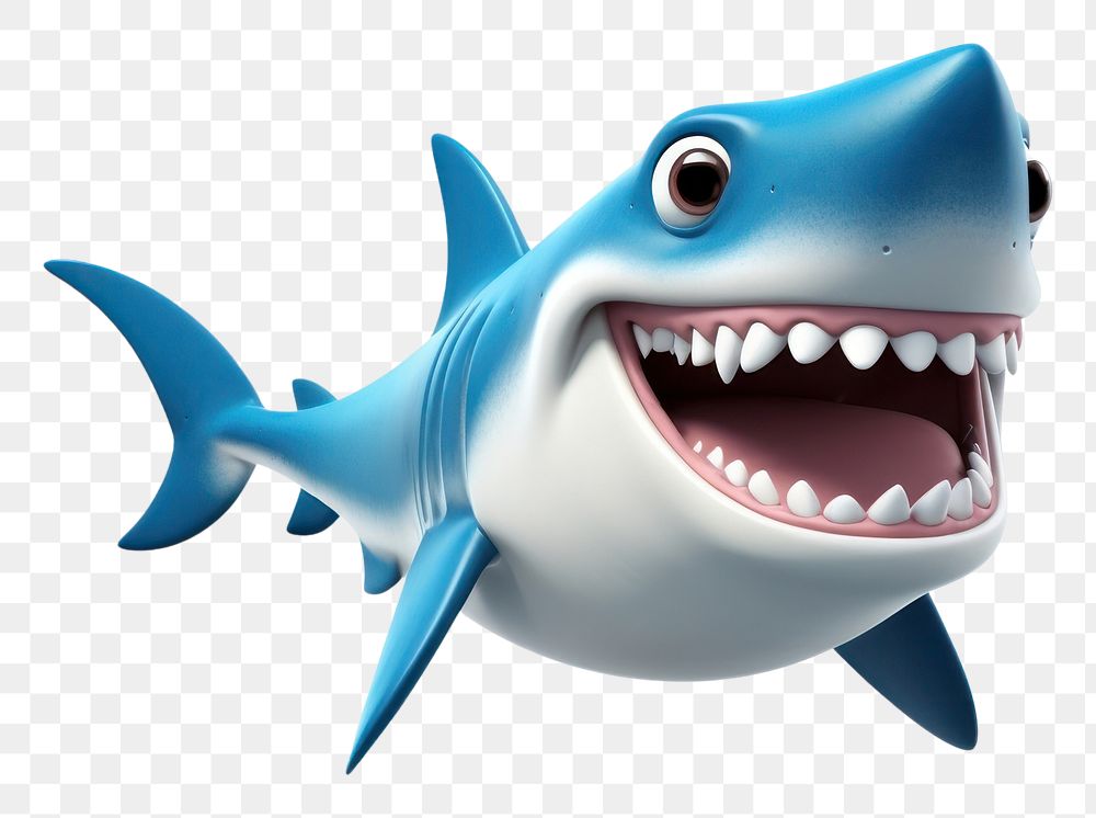 PNG Shark cartoon animal fish. AI generated Image by rawpixel.