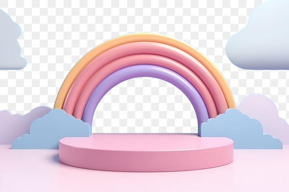 PNG  Rainbow cloud architecture spectrum.
