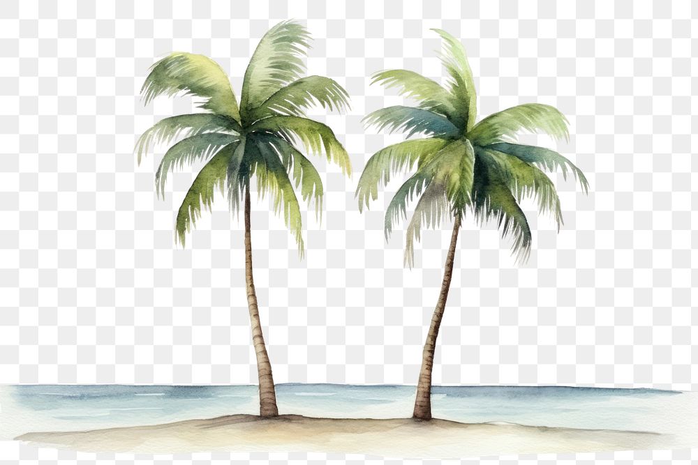 PNG Coconut trees on beach outdoors nature plant