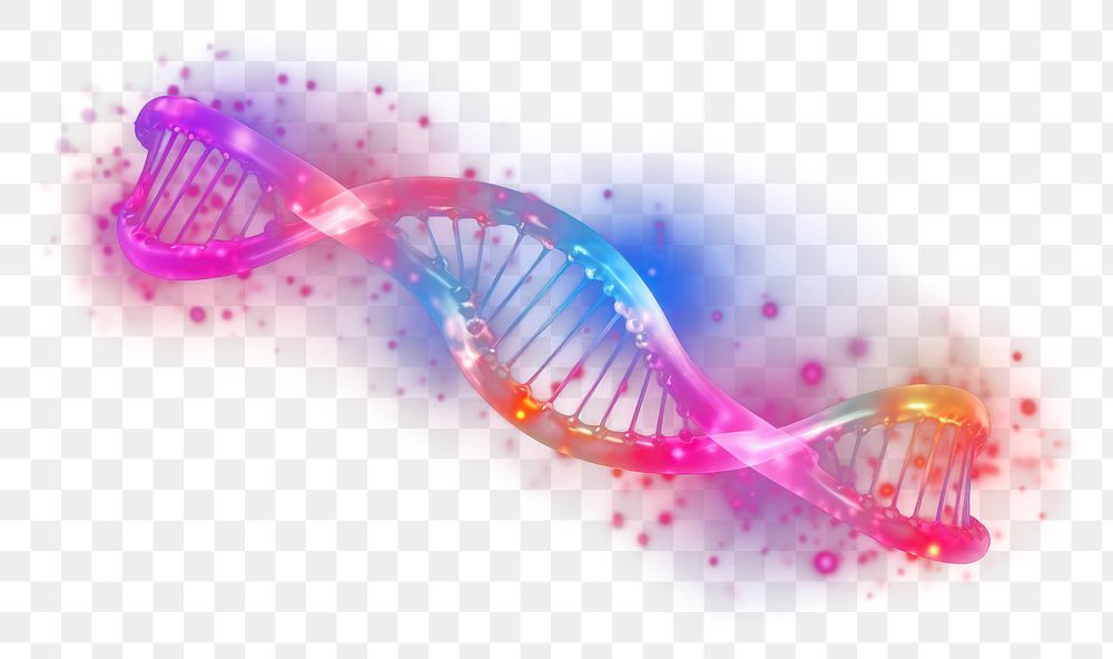 PNG DNA light technology abstract.