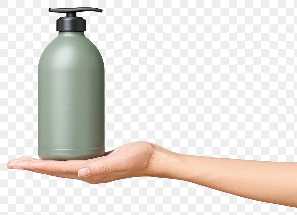 PNG Hand holding color bottle hand container beverage.