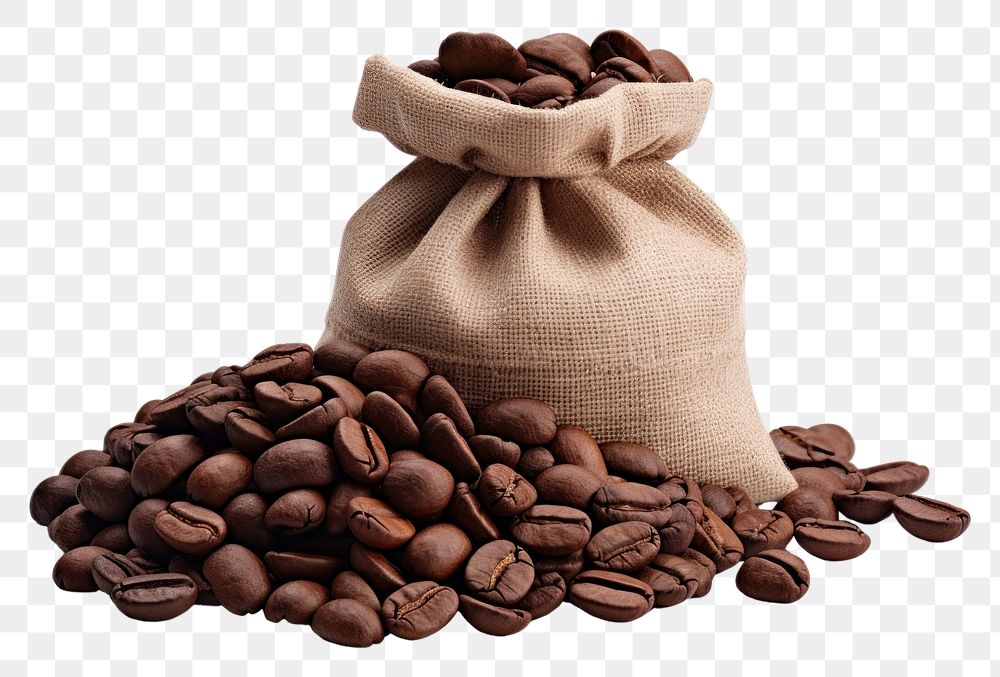 PNG Arabica beans bag Cut Out coffee white background container.