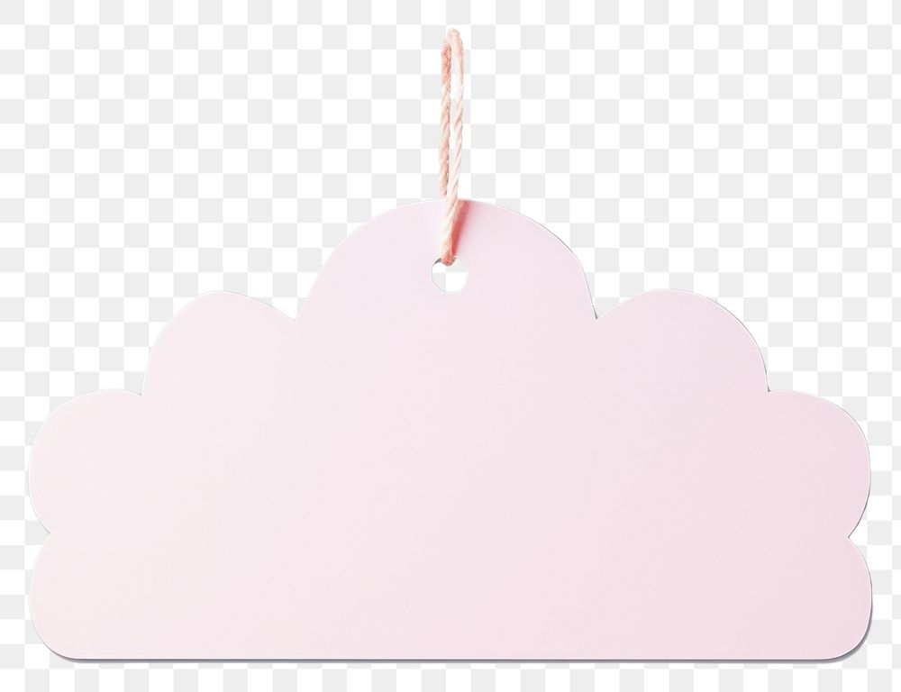 PNG Cloud gift tag pink white background accessories.