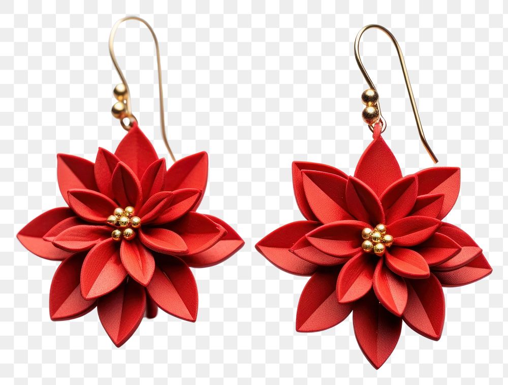 PNG Earring jewelry dahlia flower.