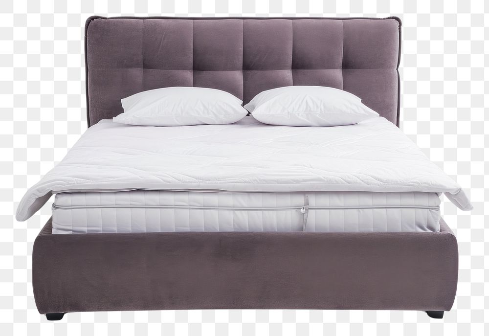 PNG Contemporary bed furniture mattress bedroom.