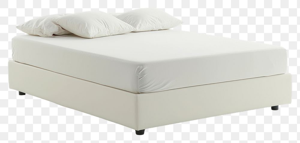 PNG Contemporary bed furniture mattress white.