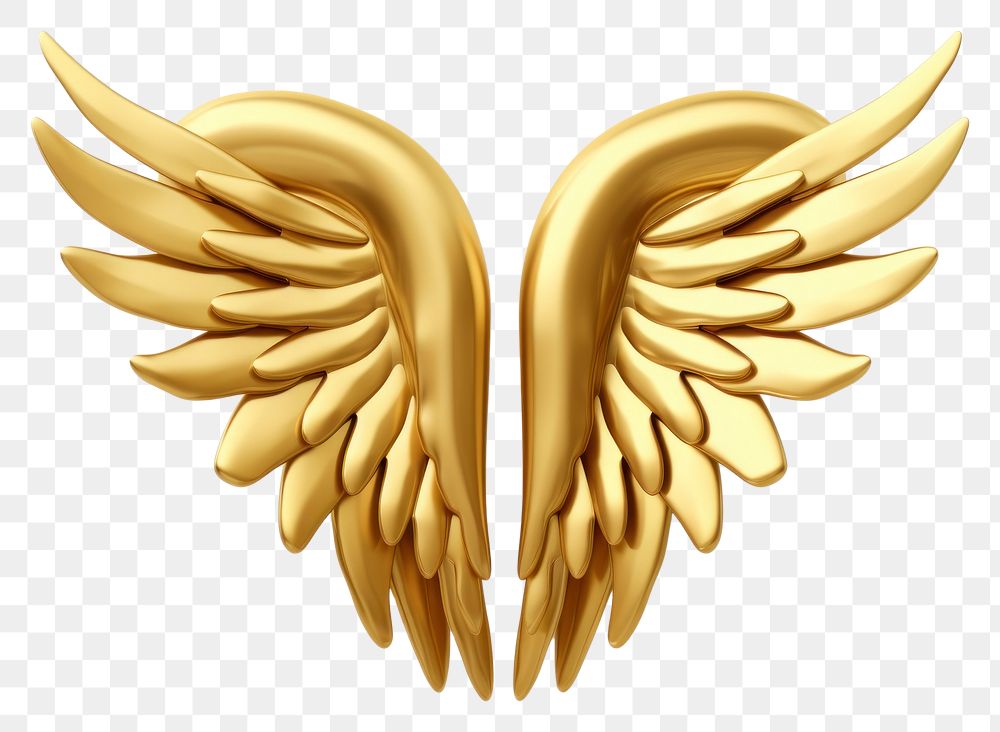 PNG Angel wings gold white background accessories.