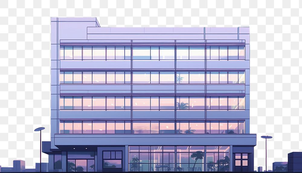 PNG  Office building architecture city headquarters. AI generated Image by rawpixel.