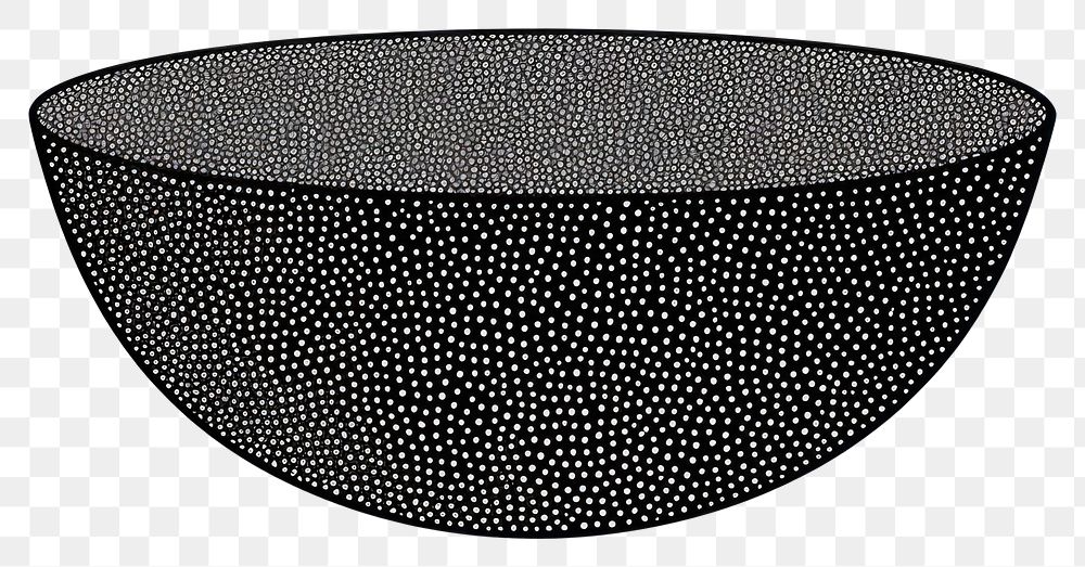PNG Black bowl dishware pattern.