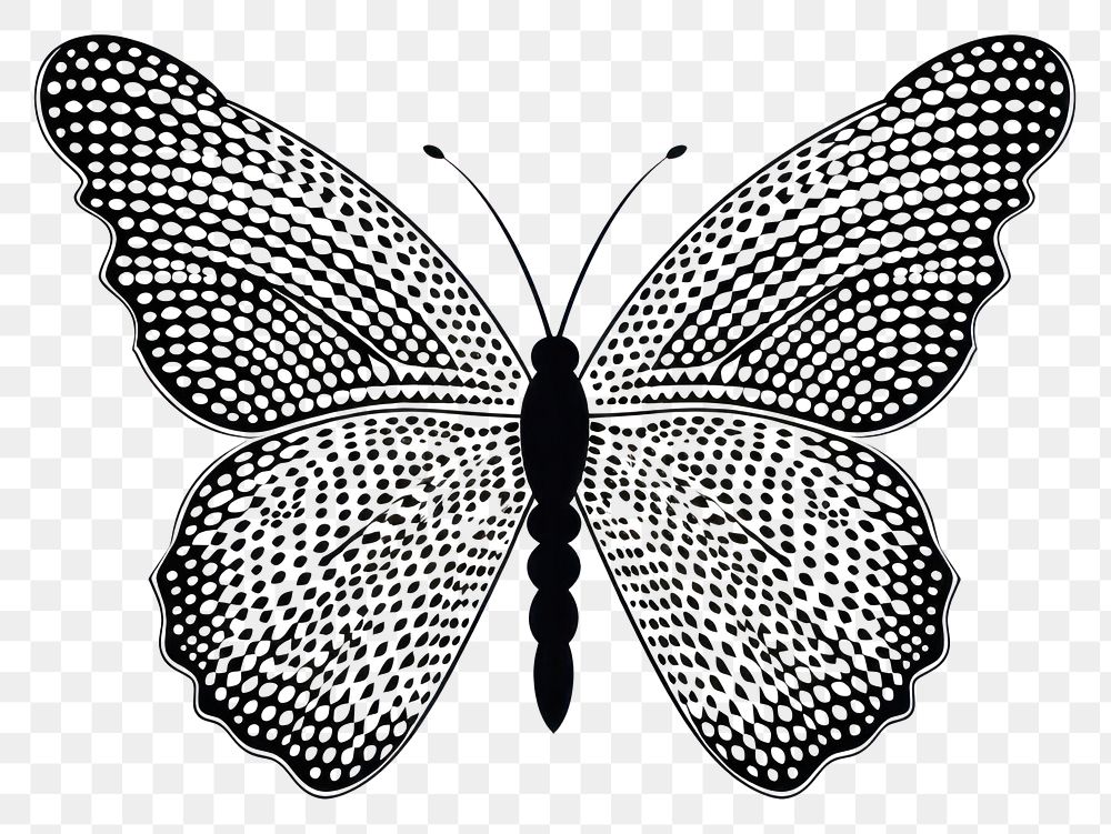 PNG Animal silhouette butterfly drawing.
