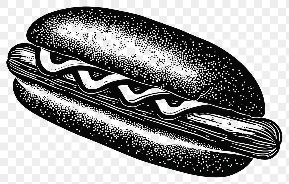 PNG Food black monochrome bratwurst.