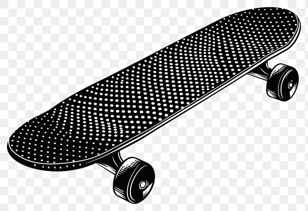 PNG Skateboard black monochrome longboard.
