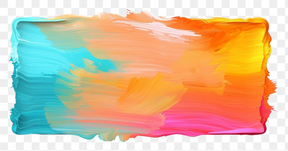 PNG Abstract flat paint brush stroke rectangle paper art.