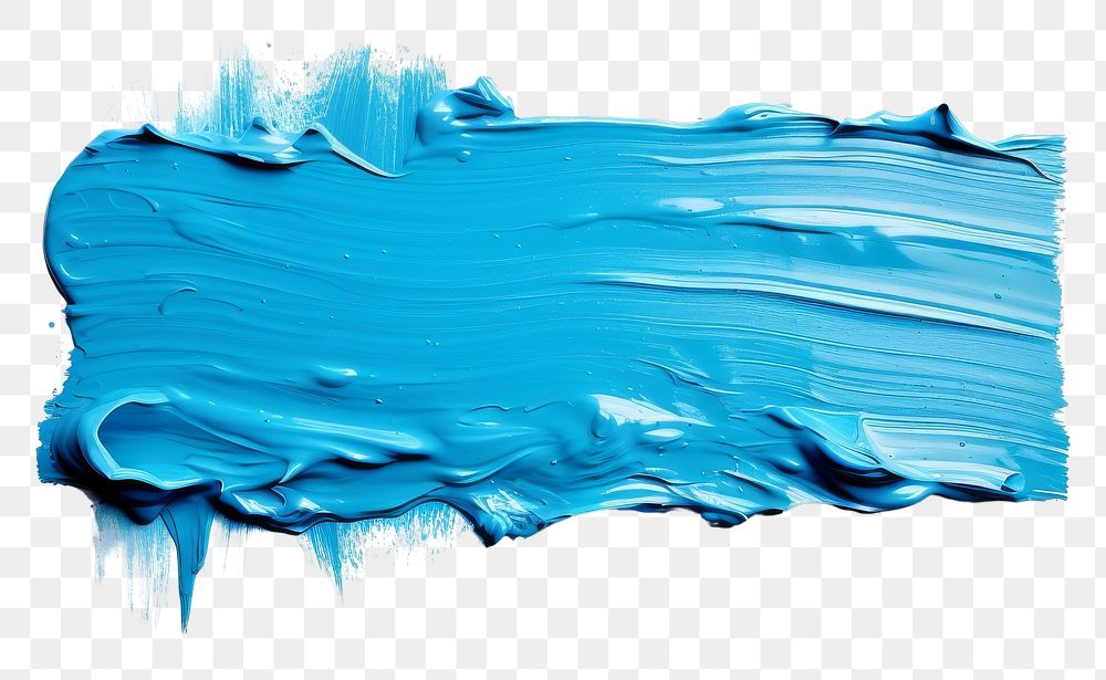 PNG Azure blue flat paint brush stroke backgrounds white background splattered.